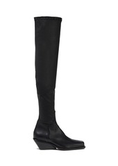 Ann Demeulemeester Woman Stretch-leather Thigh Boots Black