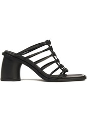 Ann Demeulemeester Woman Woven Leather Mules Black