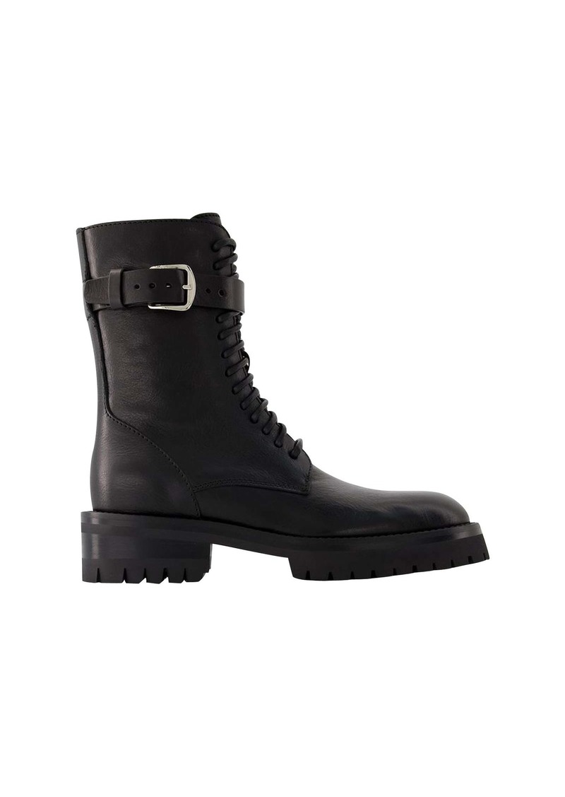 Cisse Combat Boots - Ann Demeulemeester - Leather - Black