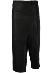 Ann Demeulemeester drop-crotch cropped leather trousers