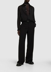 Ann Demeulemeester Gaspar Wool & Viscose Flared Pants