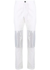 Ann Demeulemeester holographic panels trousers