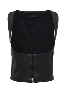 Ann Demeulemeester Lamb Leather Cropped Top