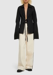 Ann Demeulemeester Linsey Open Front Poplin Shirt