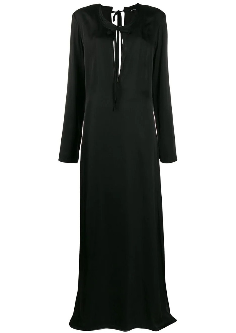 Ann Demeulemeester long sleeve tie neck dress