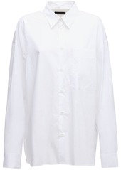 Ann Demeulemeester Over Asymmetric Cotton Poplin Shirt