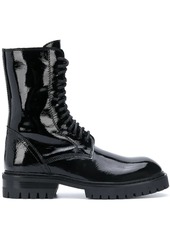 Ann Demeulemeester patent leather lace-up boots