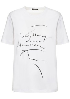 Ann Demeulemeester Printed Cotton Jersey T-shirt