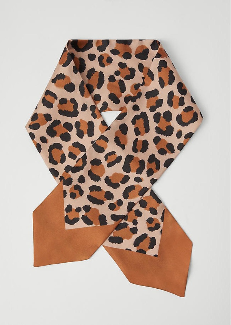 Ann Taylor Animal Print Skinny Silk Scarf