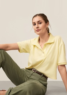 Ann Taylor AT Weekend Cropped Polo Top