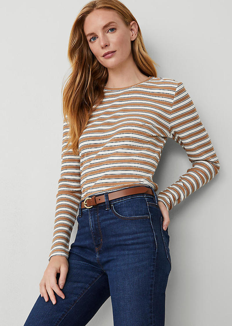 Ann Taylor Weekend Long Sleeve Crew Neck Top