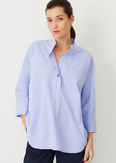 Ann Taylor AT Weekend Poplin Dolman Tunic Shirt