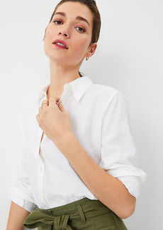 Ann Taylor AT Weekend Relaxed Linen Blend Shirt