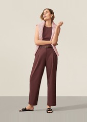 Ann Taylor AT Weekend Relaxed Roll Cuff Straight Pants in Twill