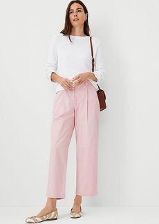 Ann Taylor AT Weekend Relaxed Roll Cuff Straight Pants in Twill