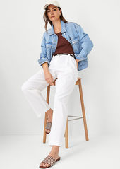 Ann Taylor AT Weekend Relaxed Roll Cuff Straight Pants in Twill