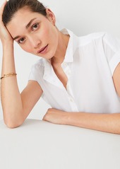 Ann Taylor AT Weekend Shirred Shirt