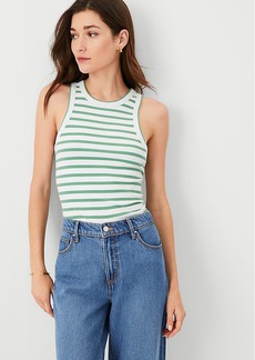 Ann Taylor AT Weekend Striped Ribbed Tank Top