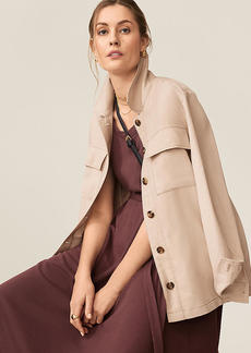 Ann Taylor AT Weekend Textured Utility Jacket