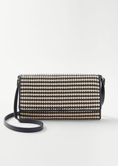 Ann Taylor AT Weekend Woven Leather Crossbody Bag