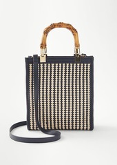 Ann Taylor AT Weekend Woven Leather Mini Tote Bag