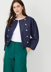 Ann Taylor Balloon Sleeve Double Breasted Jacket