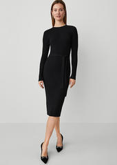 Ann Taylor Ribbed Belted Column Sweater Dress