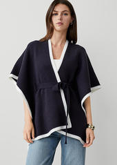 Ann Taylor Belted Wrap Poncho