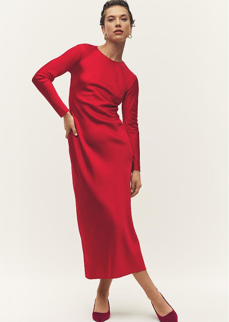 Ann Taylor Bias Sheath Maxi Dress