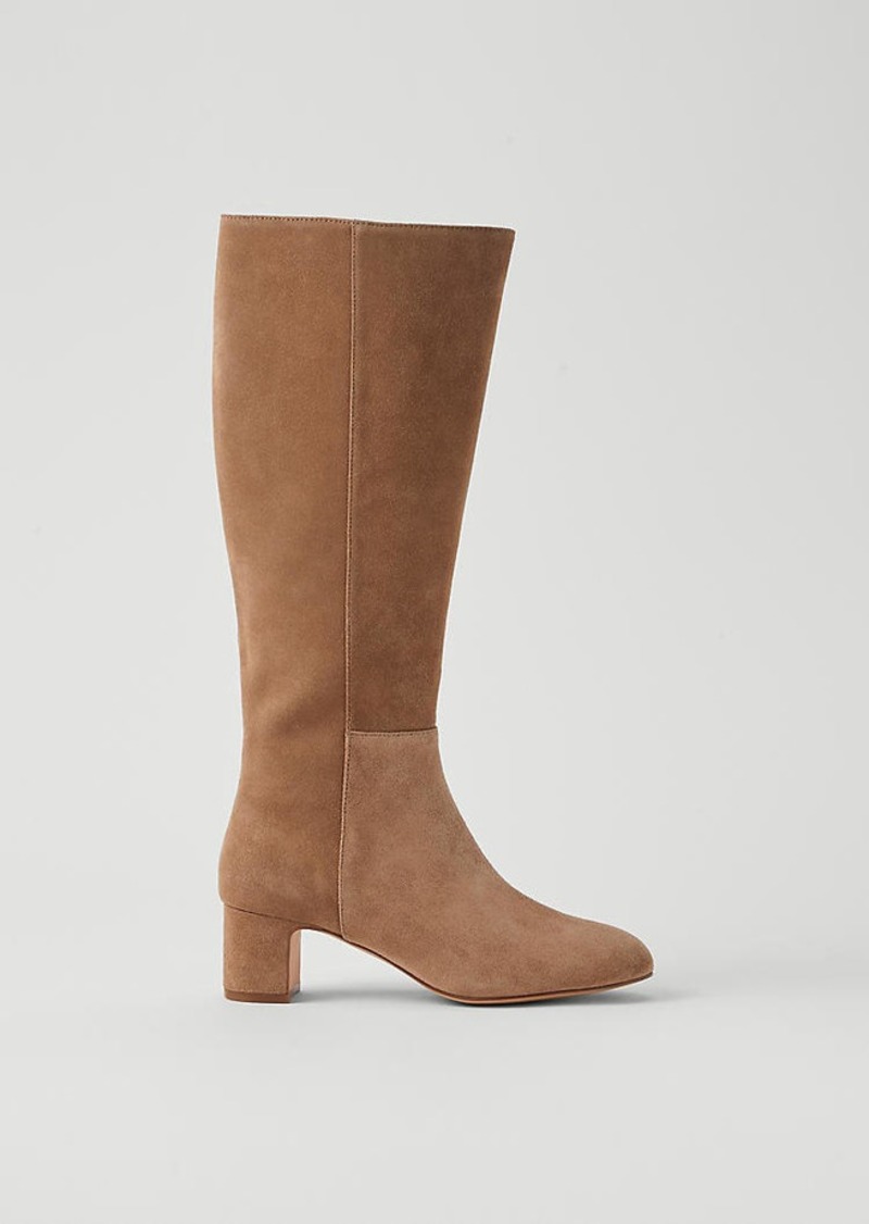 Ann Taylor Block Heel Suede Boot