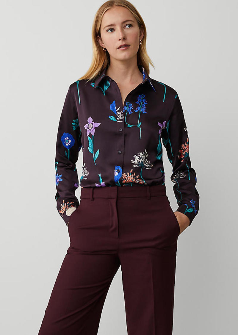 Ann Taylor Botanical Fitted Button Shirt