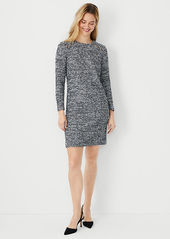 Ann Taylor Boucle Shoulder Button Shift Dress