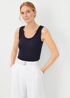 Ann Taylor Braided Scoop Neck Tank Top