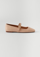 Ann Taylor Buckle Mary Jane Leather Flats