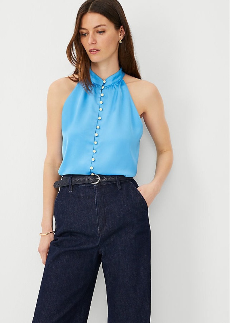 Ann Taylor Button Halter Top