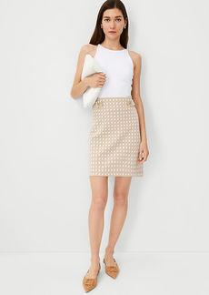 Ann Taylor Button Tab A-Line Skirt