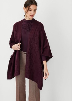 Ann Taylor Cable Open Poncho