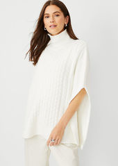 Ann Taylor Cable Turtleneck Poncho