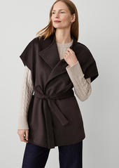 Ann Taylor Cap Sleeve Belted Poncho