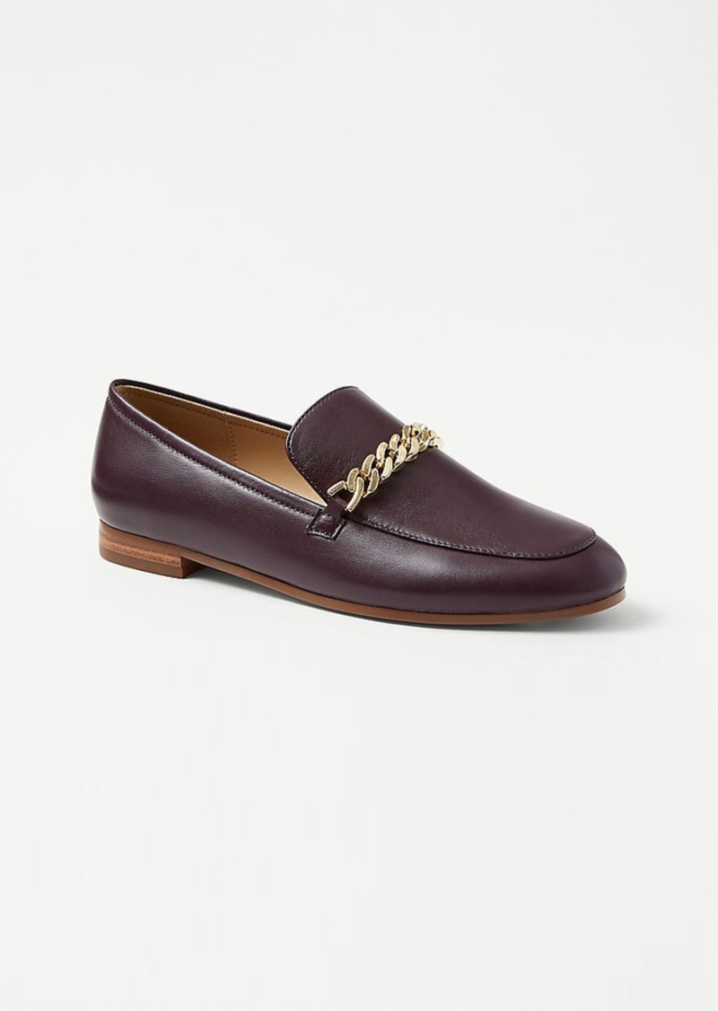 Ann Taylor Chain Leather Loafers