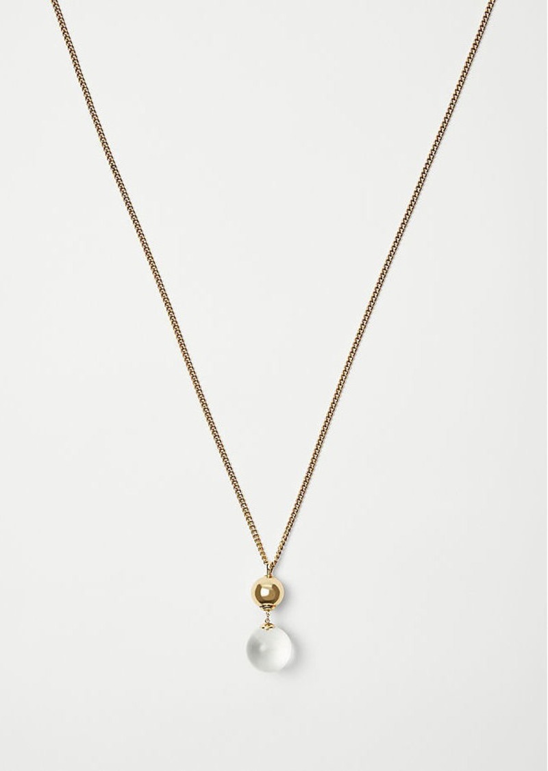 Ann Taylor Clear Ball Pendant Necklace