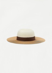 Ann Taylor Colorblock Floppy Straw Hat