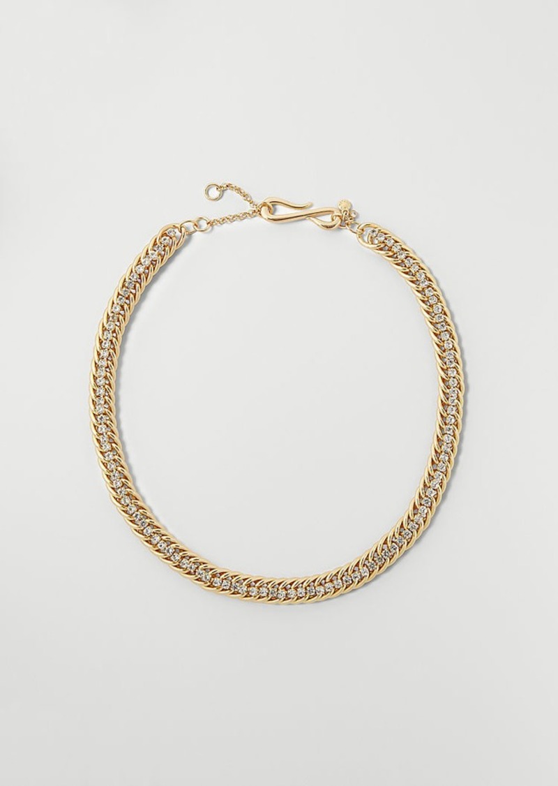 Ann Taylor Crystal Embedded Chain Necklace