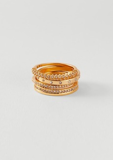 Ann Taylor Crystal Stacked Ring Set