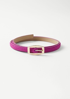 Ann Taylor Curved Rectangle Buckle Suede Belt