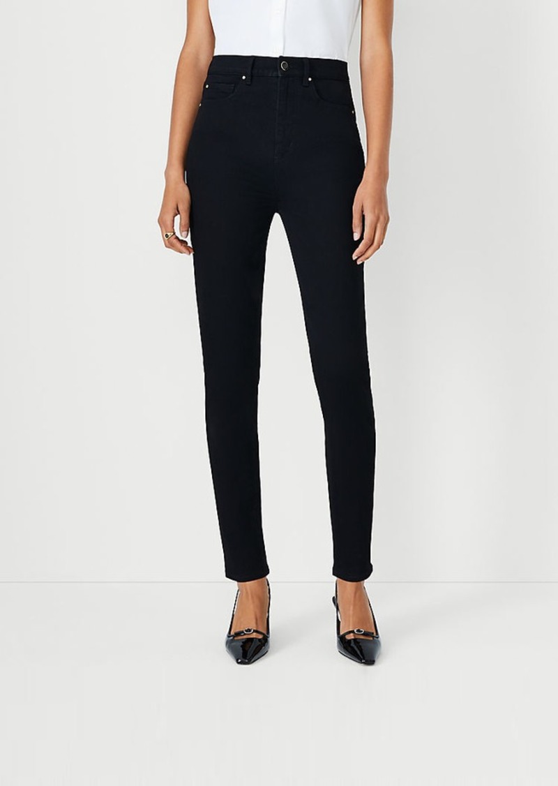 Ann Taylor High Rise Skinny Jeans in Classic Black Wash - Curvy Fit