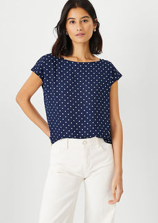 Ann Taylor Dotted Boatneck Tee