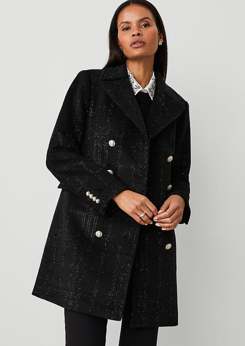 Ann Taylor Double Breasted Shimmer Coat