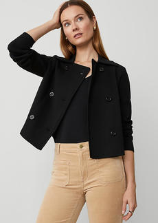 Ann Taylor Double Breasted Sweater Jacket