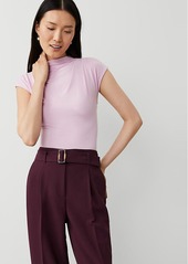 Ann Taylor Draped Mock Neck Top